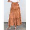 imageANRABESS Maxi Skirts for Women 2026 Summer Boho Long Flowy Floral Elastic High Waist Skirt Casual Travel Skirt with PocketsOrange