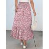 imageANRABESS Maxi Skirts for Women 2026 Summer Boho Long Flowy Floral Elastic High Waist Skirt Casual Travel Skirt with PocketsPink Floral