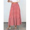imageANRABESS Maxi Skirts for Women 2026 Summer Boho Long Flowy Floral Elastic High Waist Skirt Casual Travel Skirt with PocketsRed Floral