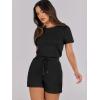 imageANRABESS Romper for Women Short Sleeve Summer Tshirt One Piece Jumpsuit Beach Vacation Travel Outfits 2026 Dressy ClothesBlack