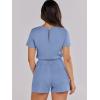 imageANRABESS Romper for Women Short Sleeve Summer Tshirt One Piece Jumpsuit Beach Vacation Travel Outfits 2026 Dressy ClothesBlue