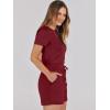 imageANRABESS Romper for Women Short Sleeve Summer Tshirt One Piece Jumpsuit Beach Vacation Travel Outfits 2026 Dressy ClothesBurgundy