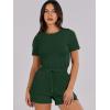 imageANRABESS Romper for Women Short Sleeve Summer Tshirt One Piece Jumpsuit Beach Vacation Travel Outfits 2026 Dressy ClothesDeep Green