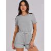 imageANRABESS Romper for Women Short Sleeve Summer Tshirt One Piece Jumpsuit Beach Vacation Travel Outfits 2026 Dressy ClothesLight Grey