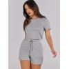 imageANRABESS Romper for Women Short Sleeve Summer Tshirt One Piece Jumpsuit Beach Vacation Travel Outfits 2026 Dressy ClothesLight Grey