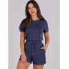 imageANRABESS Romper for Women Short Sleeve Summer Tshirt One Piece Jumpsuit Beach Vacation Travel Outfits 2026 Dressy ClothesNavy Blue