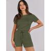 imageANRABESS Romper for Women Short Sleeve Summer Tshirt One Piece Jumpsuit Beach Vacation Travel Outfits 2026 Dressy ClothesOlive
