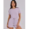 imageANRABESS Romper for Women Short Sleeve Summer Tshirt One Piece Jumpsuit Beach Vacation Travel Outfits 2026 Dressy ClothesPurple