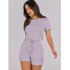 imageANRABESS Romper for Women Short Sleeve Summer Tshirt One Piece Jumpsuit Beach Vacation Travel Outfits 2026 Dressy ClothesPurple
