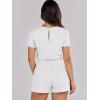 imageANRABESS Romper for Women Short Sleeve Summer Tshirt One Piece Jumpsuit Beach Vacation Travel Outfits 2026 Dressy ClothesWhite