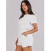 imageANRABESS Romper for Women Short Sleeve Summer Tshirt One Piece Jumpsuit Beach Vacation Travel Outfits 2026 Dressy ClothesWhite