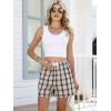imageANRABESS Shorts for Women 2026 Summer Casual Lounge Pajama Sleep Gingham Boxer Shorts Soft Comfy Beach Pj Bottoms PocketsMulti Apricot Plaid