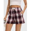 imageANRABESS Shorts for Women 2026 Summer Casual Lounge Pajama Sleep Gingham Boxer Shorts Soft Comfy Beach Pj Bottoms PocketsRed Black Plaid