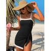 imageANRABESS Swimsuits for Women One Piece Swim Dress Tummy Control Bathing Suit Full Coverage Wrap Skirt Tie Knot 2026 SwimwearBlack White