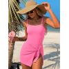 imageANRABESS Swimsuits for Women One Piece Swim Dress Tummy Control Bathing Suit Full Coverage Wrap Skirt Tie Knot 2026 SwimwearHot Pink