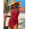 imageANRABESS Swimsuits for Women One Piece Swim Dress Tummy Control Bathing Suit Full Coverage Wrap Skirt Tie Knot 2026 SwimwearRed