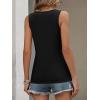 imageANRABESS Tank Top for Women 2026 Summer Casual Sleeveless Scoop Neck Pleated Dressy Shirts Cute Beach Vacation ClothesBlack