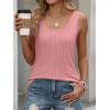 imageANRABESS Tank Top for Women 2026 Summer Casual Sleeveless Scoop Neck Pleated Dressy Shirts Cute Beach Vacation ClothesCoral