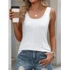 imageANRABESS Tank Top for Women 2026 Summer Casual Sleeveless Scoop Neck Pleated Dressy Shirts Cute Beach Vacation ClothesWhite