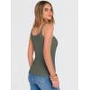 imageANRABESS Tank Top for Womens Summer 2026 Scoop Neck Sleeveless Ribbed Knit Workout Basic Tees Slim Fitted Cami ShirtsArmy Green