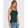 imageANRABESS Tank Top for Womens Summer 2026 Scoop Neck Sleeveless Ribbed Knit Workout Basic Tees Slim Fitted Cami ShirtsDeep Green