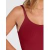 imageANRABESS Tank Top for Womens Summer 2026 Scoop Neck Sleeveless Ribbed Knit Workout Basic Tees Slim Fitted Cami ShirtsRed