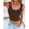 imageANRABESS Tank Tops for Women Scoop Neck Crop Sleeveless Top Summer Going Out Basic Tee Cute Ribbed Slim Shirts Clothes 2026Coffee