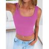 imageANRABESS Tank Tops for Women Scoop Neck Crop Sleeveless Top Summer Going Out Basic Tee Cute Ribbed Slim Shirts Clothes 2026Hot Pink