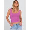 imageANRABESS Tank Tops for Women Scoop Neck Crop Sleeveless Top Summer Going Out Basic Tee Cute Ribbed Slim Shirts Clothes 2026Hot Pink
