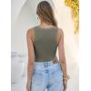 imageANRABESS Tank Tops for Women Summer Basic Ribbed Henley Slim Fitted Sleeveless Cami Shirts Button Up Workout Casual OutfitsArmy Green