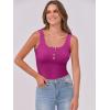 imageANRABESS Tank Tops for Women Summer Basic Ribbed Henley Slim Fitted Sleeveless Cami Shirts Button Up Workout Casual OutfitsFuchsia