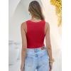 imageANRABESS Tank Tops for Women Summer Basic Ribbed Henley Slim Fitted Sleeveless Cami Shirts Button Up Workout Casual OutfitsRed