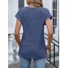 imageANRABESS Wemens Tops Summer Sweaters Shirts Short Sleeve Lace TShirts Dressy Casual Business Tee Blouses 2026 Trendy ClothesBlue