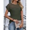 imageANRABESS Wemens Tops Summer Sweaters Shirts Short Sleeve Lace TShirts Dressy Casual Business Tee Blouses 2026 Trendy ClothesDeep Green