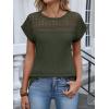 imageANRABESS Wemens Tops Summer Sweaters Shirts Short Sleeve Lace TShirts Dressy Casual Business Tee Blouses 2026 Trendy ClothesDeep Green