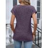 imageANRABESS Wemens Tops Summer Sweaters Shirts Short Sleeve Lace TShirts Dressy Casual Business Tee Blouses 2026 Trendy ClothesPurple