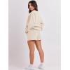imageANRABESS Women 2 Piece Outfits Sweat Shorts Sets 2026 Oversized Casual Lounge Matching Set Sweatsuit Tracksuit Fall ClothesApricot