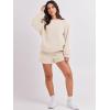 imageANRABESS Women 2 Piece Outfits Sweat Shorts Sets 2026 Oversized Casual Lounge Matching Set Sweatsuit Tracksuit Fall ClothesApricot