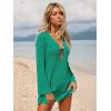 imageANRABESS Women Beach Cover Ups 2026 Summer Crochet Knit Swimwear Mesh Bathing Suit Hollow Out Dress Swimsuit Vacation ClothesLake