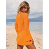 imageANRABESS Women Beach Cover Ups 2026 Summer Crochet Knit Swimwear Mesh Bathing Suit Hollow Out Dress Swimsuit Vacation ClothesOrange