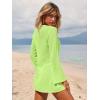 imageANRABESS Women Beach Cover Ups 2026 Summer Crochet Knit Swimwear Mesh Bathing Suit Hollow Out Dress Swimsuit Vacation ClothesPea Green
