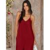 imageANRABESS Women Jumpsuits 2026 Casual Sleeveless Spaghetti Strap Boho Wide Leg Rompers Summer Outfits Beach Vacation ClothesBurgundy
