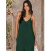 imageANRABESS Women Jumpsuits 2026 Casual Sleeveless Spaghetti Strap Boho Wide Leg Rompers Summer Outfits Beach Vacation ClothesDeep Green