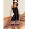 imageANRABESS Women Jumpsuits 2026 Casual Sleeveless Spaghetti Strap Boho Wide Leg Rompers Summer Outfits Beach Vacation ClothesFloral Black