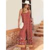 imageANRABESS Women Jumpsuits 2026 Casual Sleeveless Spaghetti Strap Boho Wide Leg Rompers Summer Outfits Beach Vacation ClothesFloral Red