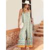 imageANRABESS Women Jumpsuits 2026 Casual Sleeveless Spaghetti Strap Boho Wide Leg Rompers Summer Outfits Beach Vacation ClothesFloral Yellow