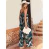 imageANRABESS Women Jumpsuits 2026 Casual Sleeveless Spaghetti Strap Boho Wide Leg Rompers Summer Outfits Beach Vacation ClothesLeaf Print