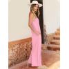 imageANRABESS Women Jumpsuits 2026 Casual Sleeveless Spaghetti Strap Boho Wide Leg Rompers Summer Outfits Beach Vacation ClothesPink