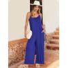 imageANRABESS Women Jumpsuits 2026 Casual Sleeveless Spaghetti Strap Boho Wide Leg Rompers Summer Outfits Beach Vacation ClothesRoyal Blue