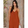 imageANRABESS Women Jumpsuits 2026 Casual Sleeveless Spaghetti Strap Boho Wide Leg Rompers Summer Outfits Beach Vacation ClothesRust
